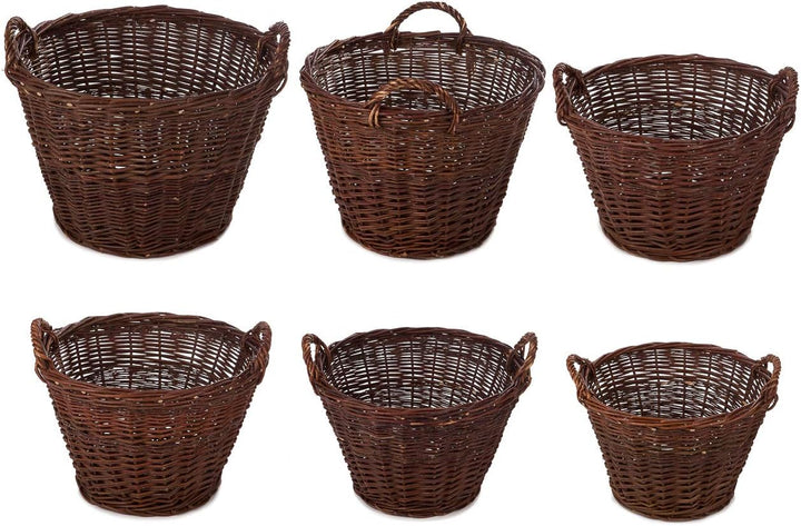 Weidenkorb Korb Holzkorb Kartoffelkorb Kaminholzkorb Obstkorb Kiepe Erntekorb 60cm