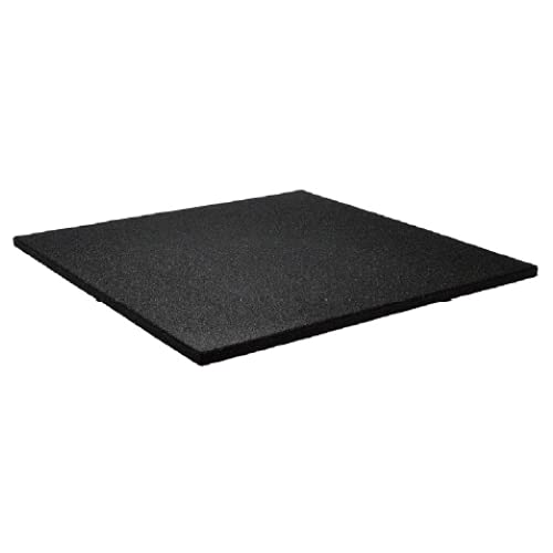 Vivol Fitness Bodenschutzmatte 100x100 cm Schwarz - 15mm Dicke - Feinkörnig - 3 verschiedene Dicken