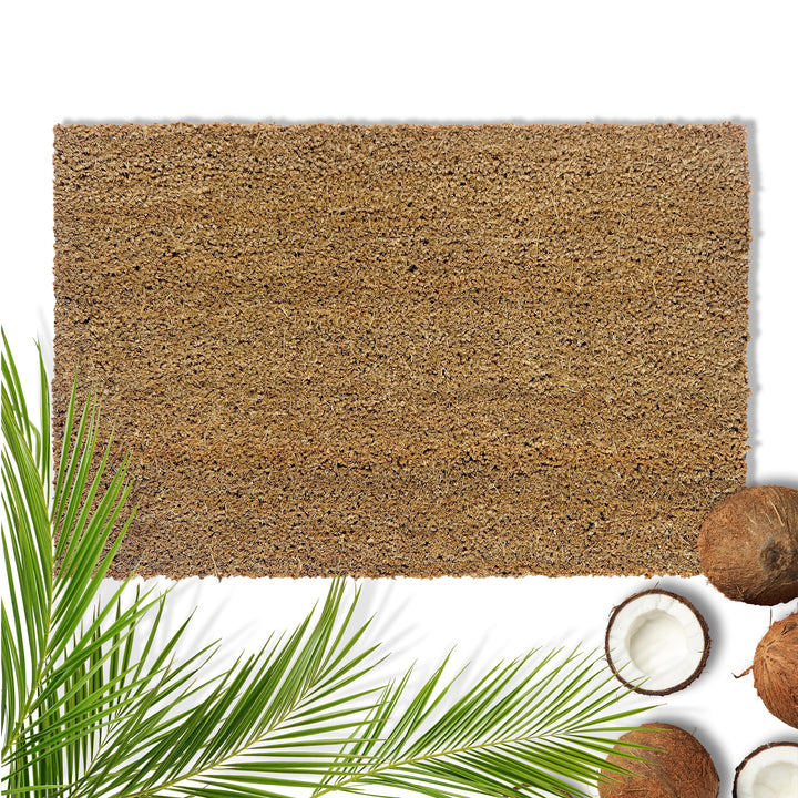 Carpido Fussmatte Kokos 60x90cm sehr strapazierfähig - 16mm DIY Kokosmatte Natur antibakteriell - Fu