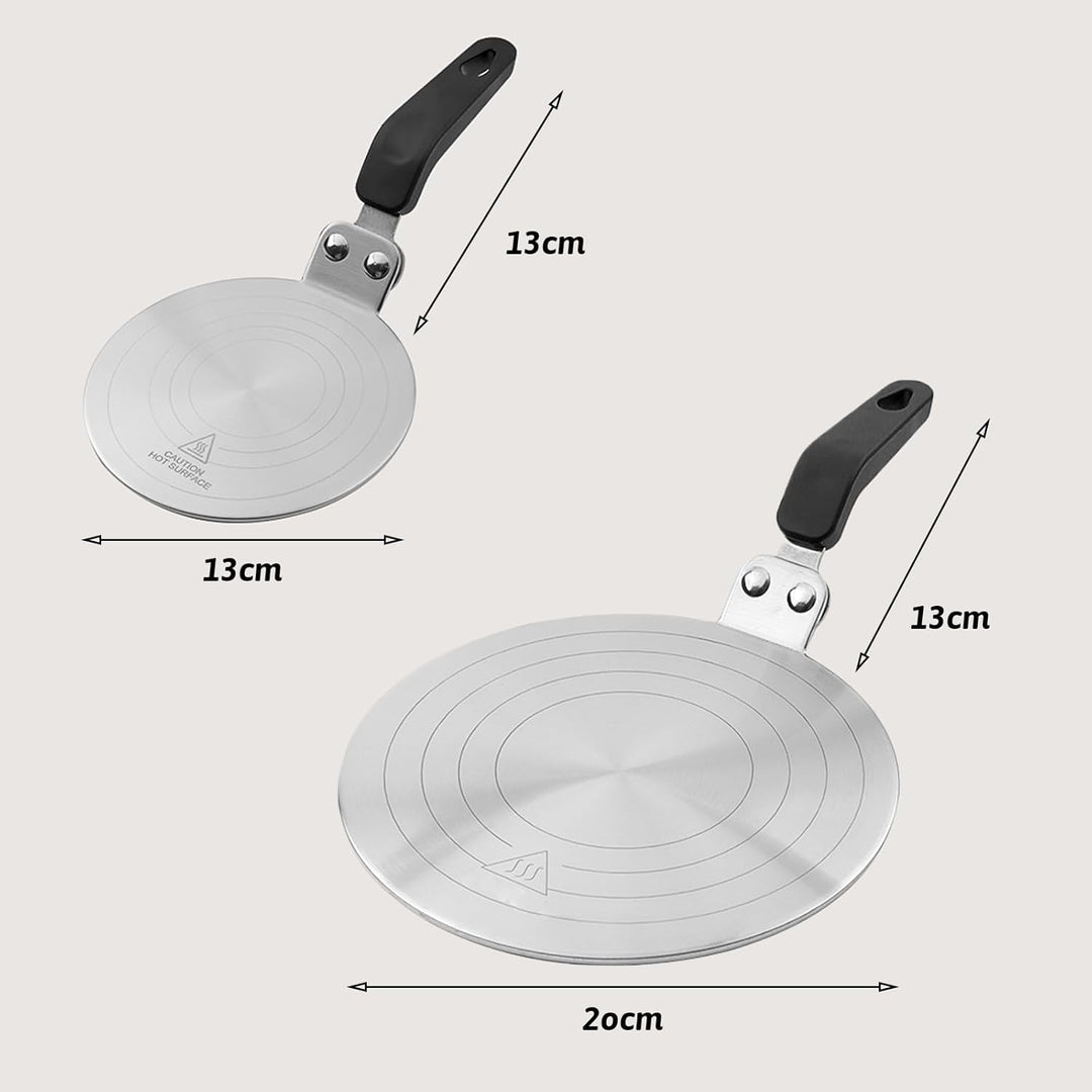 Universal Induktion Adapterplatte Ø 20 cm, Kleine Induktionsadapter mit Wärmeisolierunggriff aus Ede