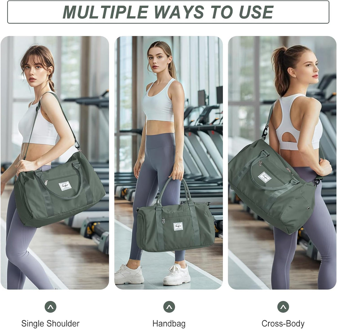 Sport Duffel Bag Damen Herren Sporttasche mit Schuhfach & Nassfach Reisetasche Handgepäck Tasche Spo
