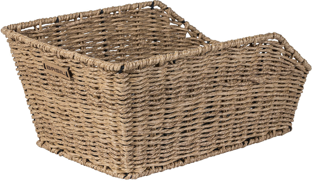 Basil Hinterradkorb Cento-Rattan Look Schwarz mit Rattan-Optik Single, Schwarz mit Rattan-Optik Sing