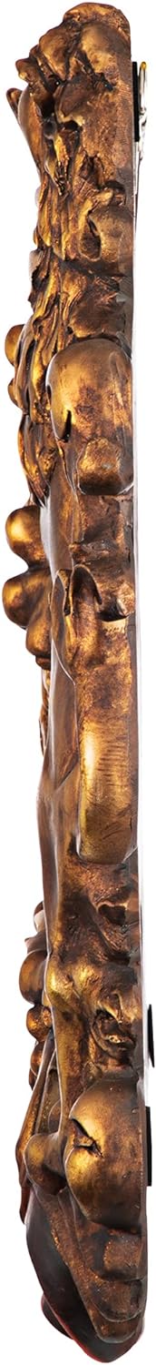 Design Toscano Heraldisches Löwenwappen, Wandfigur Die Pfütze überqueren, Die Pfütze überqueren