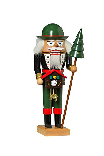 Rudolphs Schatzkiste Nussknacker Schwarzwalduhrenhändler BxTxH= 10x11x27cm NEU Weihnachten Seiffen N