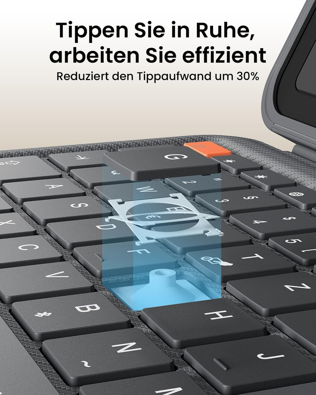 ProtoArc TK500 Hülle mit Tastatur für iPad Air 11" M3 2025/M2 2024, Magnetisch Abnehmbar iPad Tastat