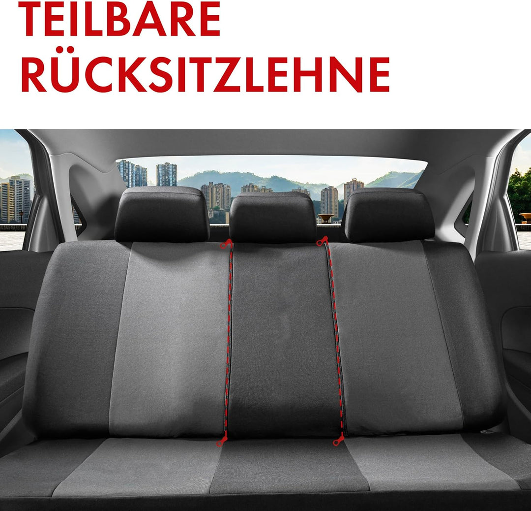 Walser Auto-Sitzbezug Komplettset Portland, Auto-Schonbezüge für Normalsitze, 2 Vordersitzbezüge, 1