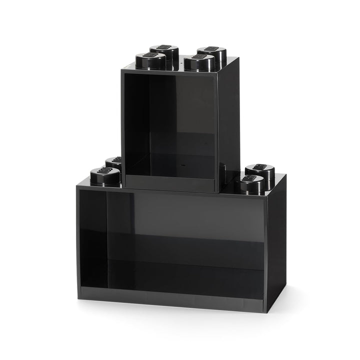 Room Copenhagen Lego Baustein-Regalset, 2 STK. -Schwarz, one Size, Schwarz