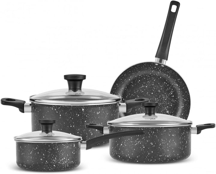 Cookplus Aura Roller 7-tlg Topfset Induktion, Kochgeschirr-Set mit Deckeln, Spülmaschinenfeste Töpfe