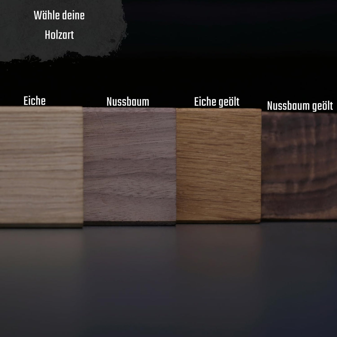 WaveB4 Dartpfeil Halter personalisiert aus Holz mit Gravur – handgemacht aus Eiche oder Nussbaum | D