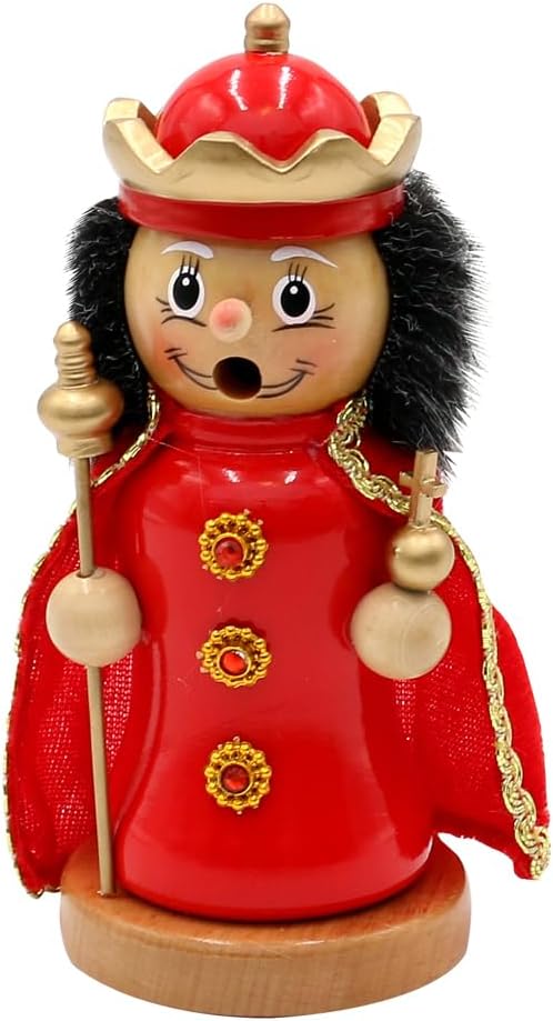 Dekohelden24 Holz Räuchermann, Räucherfigur, Rauchfigur, Räuchermännchen als Märchenfigur König mit