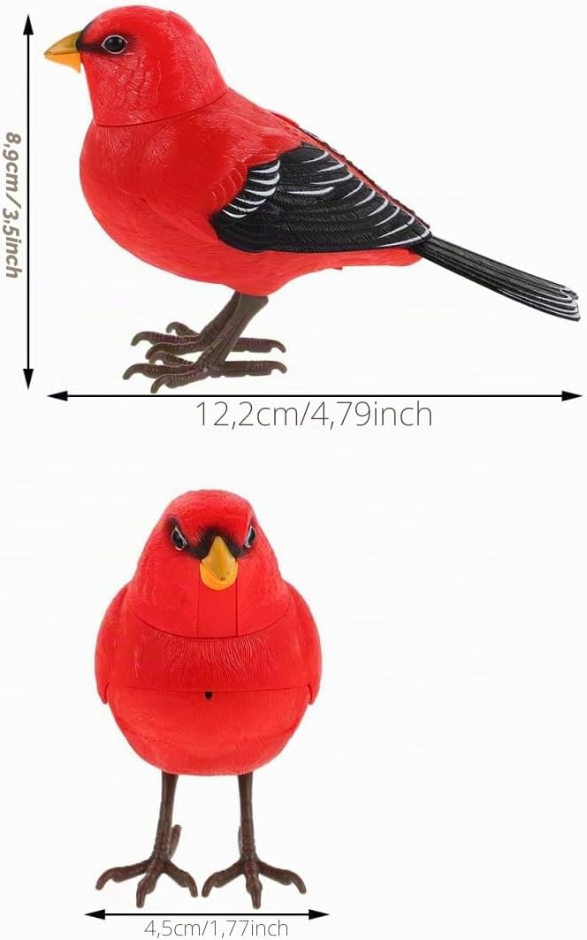 BESPORTBLE Elektrisches Singender Vogel Plastikkunst Vogel Figur mit und Mimikausgabe Vielseitige De