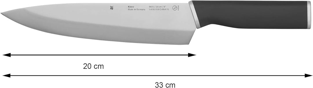WMF Kineo Kochmesser 33 cm, Made in Germany, Küchenmesser scharf, Performance Cut, Kinetisches Desig