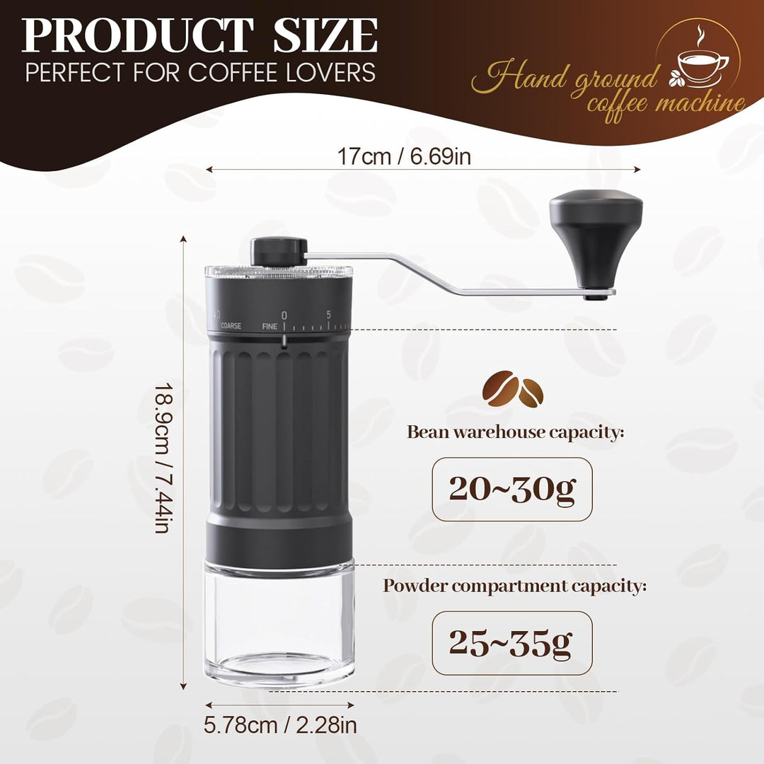 Externer verstellbarer manuelle kaffeemühle Mini Manuelle eitgemässem Kegelmahlwerk aus Keramik Kaff