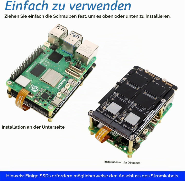 FREENOVE Dual M.2 NVMe SSD HAT for Raspberry Pi 5, M.2 Adapter AI HAT 2 Slots NAS RAID Kit, Solid St