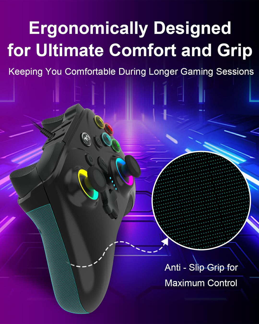 Kabelgebundener Xbox Controller für PC,Xbox Series X,S,One,PS4,Switch,Offiziell Alternativen,Gamepad
