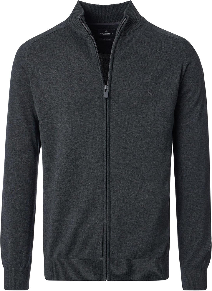 CASAMODA Herren Strickjacke, M Grauschwarz