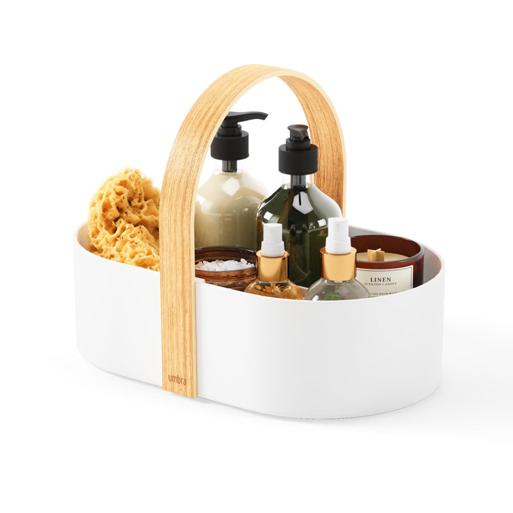 Umbra Bellwood Caddy mit herausnehmbarer Trennwand, Organizer für Kosmetik, Bürobedarf und Mehr