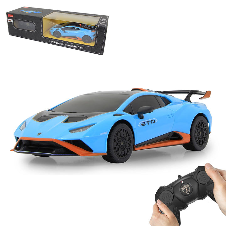 JAMARA Lamborghini Huracán STO 1:24 2,4GHz - offiziell lizenziert, bis zu 1 Stunde Fahrzeit bei ca.