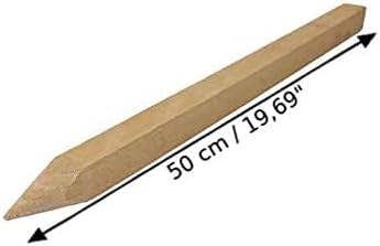 Holzpflöcke Hartholzpfähle Pflanzstäbe Angespitzt und Quadratisch 25 Stücke. | Holzpfähle für Markie