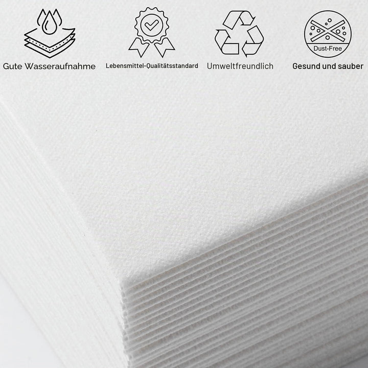 MORGIANA 100 Pack Stoffservietten Weihnachten, Gästehandtücher aus Leinen, Servietten aus Stoffpapie