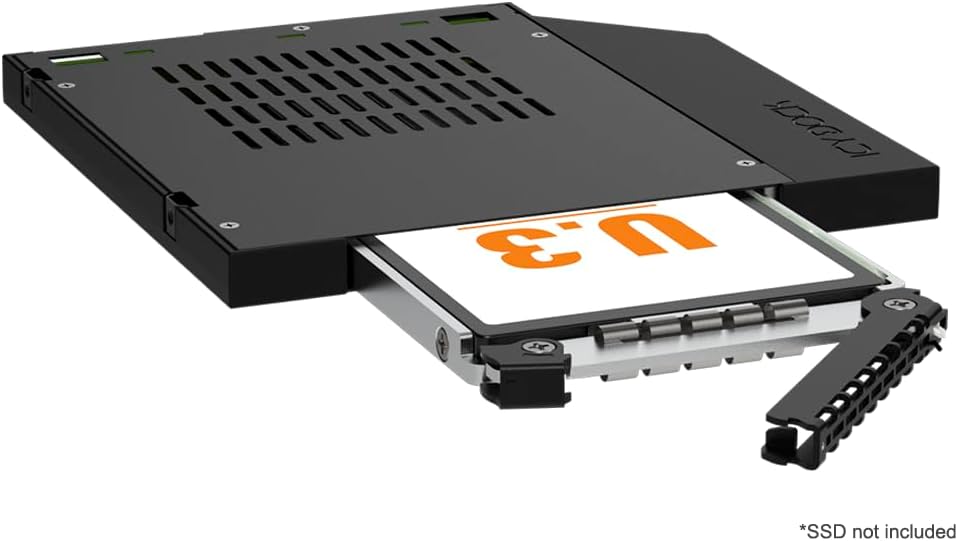 ICY DOCK 1x U.2 / U.3 Pcie 4.0 NVMe SSD to Oculink (SFF-8612) Ultra Slim Wechselrahmen (9.5mm) - Tou