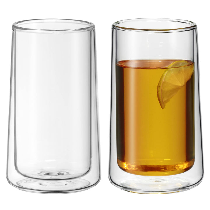 WMF SmarTea doppelwandige Latte Macchiato Gläser Set 2-teilig, doppelwandige Gläser 270ml, Schwebeef