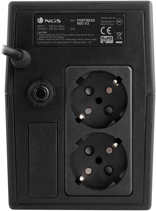 NGS FORTRESS900V3 - Unterbrechungsfreie Stromversorgung USV, Off Line UPS 600 VA, konstante Ausgangs