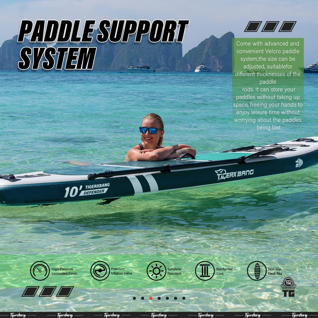 TIGERXBANG SUP Boards Stand Up Paddling Board, aufblasbare Paddle-Boards Defender-Pro-Kollektion Bla