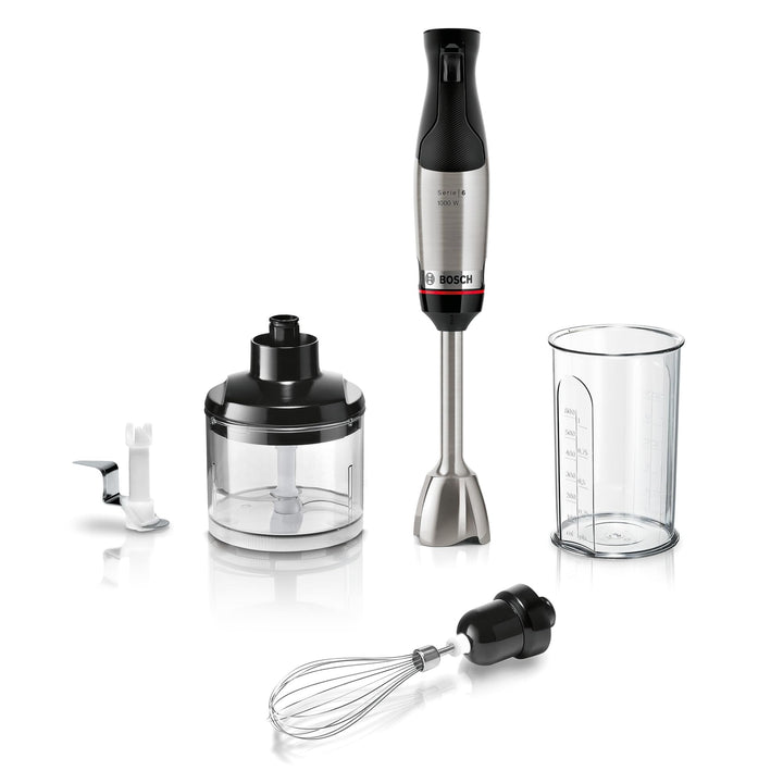 Bosch Stabmixer ErgoMaster Serie 6 MSM6M622, einhändig bedienbar, Edelstahl-Klingen, verschleissfrei