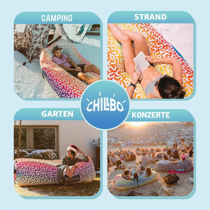 Chillbo Shwaggins Aufblasbare Couch - Coole aufblasbare Liege Upgrade Ihr Camping Zubehör Einfache E