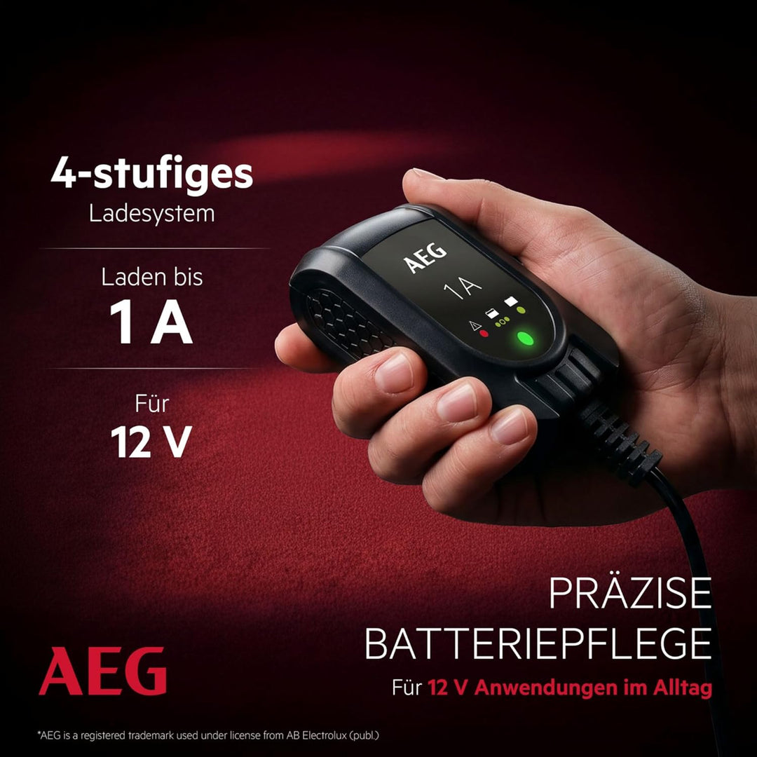 AEG Automotive 97175 Microprozessor Batteriepulser MB 1.0, 12 Volt Batterietrainer 4 stufig, Dauerer