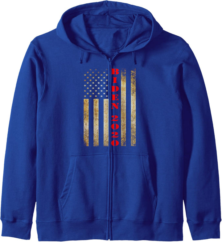 Joe Biden 2020 Democrat Liberal Retro US Flag Men Women Vote Kapuzenjacke