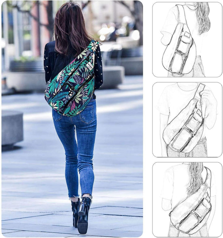 HAWEE Reise Brusttasche Sling Umhangetasche Rucksack Crossbody Schultertasche Daypack Casual für Män