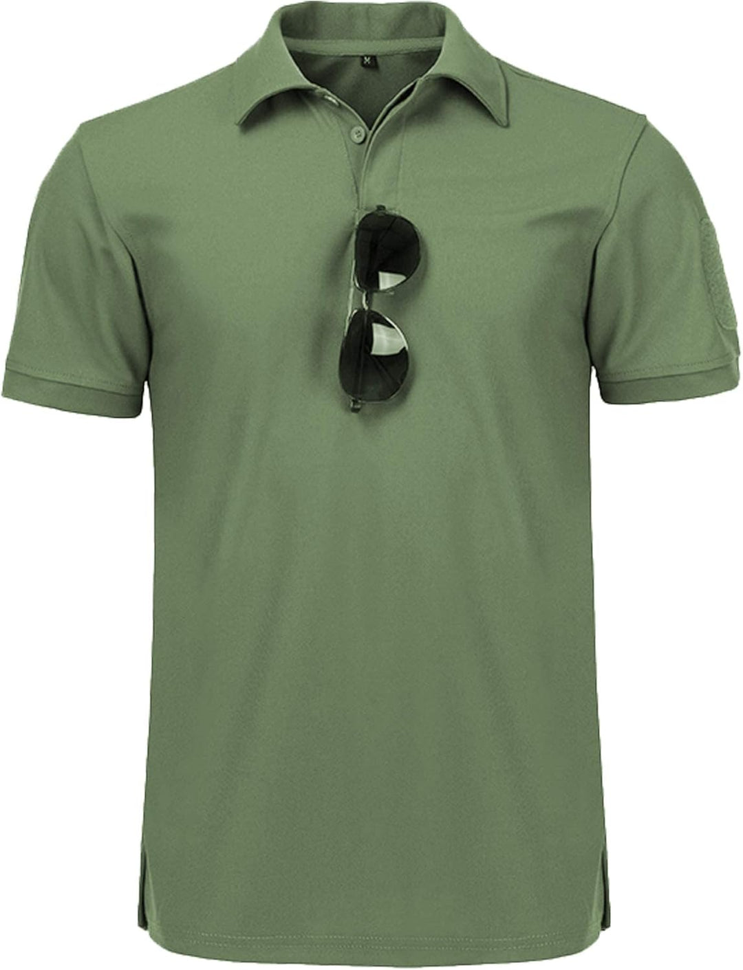 geeksport Poloshirt Herren Kurzarm Freizeit Sport Polo Golf Tshirts Männer Polohemd Grün L, Grün L