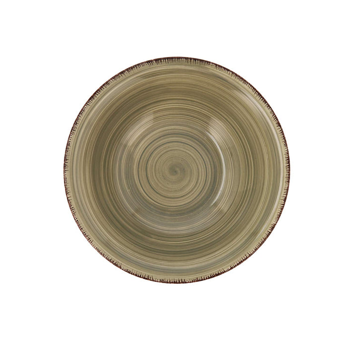 Quid Set 6 Suppenschalen aus Keramik Steingut | Suppenteller grau 18 cm, Steinzeug, Natur, Estandar