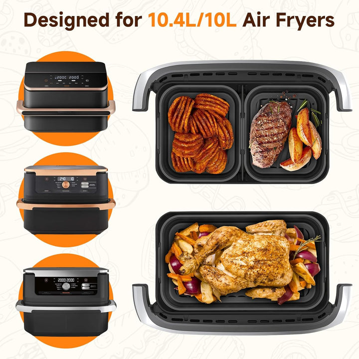 Alyvisun Heissluftfritteuse, 3 Stück Airfryer Silikonformen Wiederverwendbar Silikon Backform Zubehö