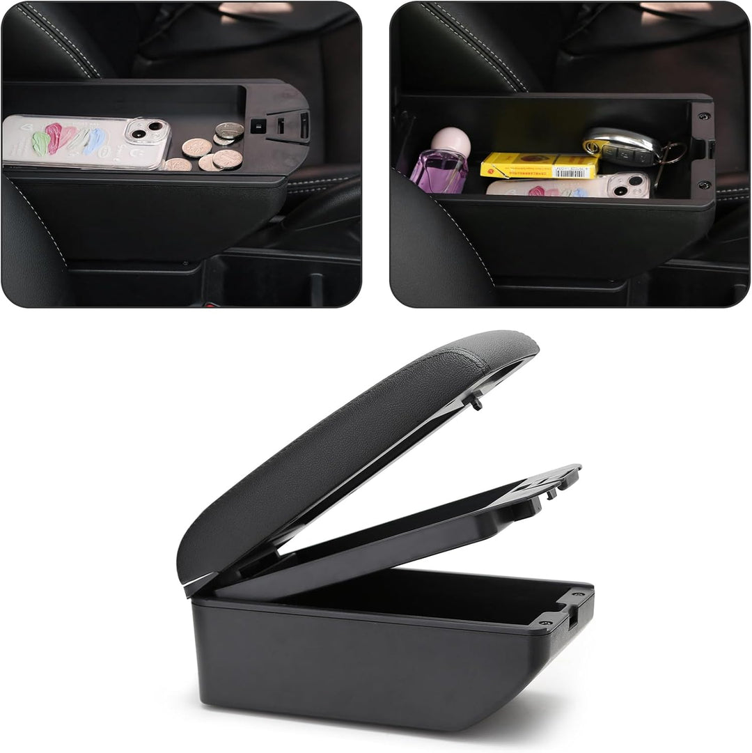 YJYWZH Compatible with SEAT Ibiza 6F Armlehnen 2017-2024 Mk5 Auto Mittelkonsole Aufbewahrungsbox Arm