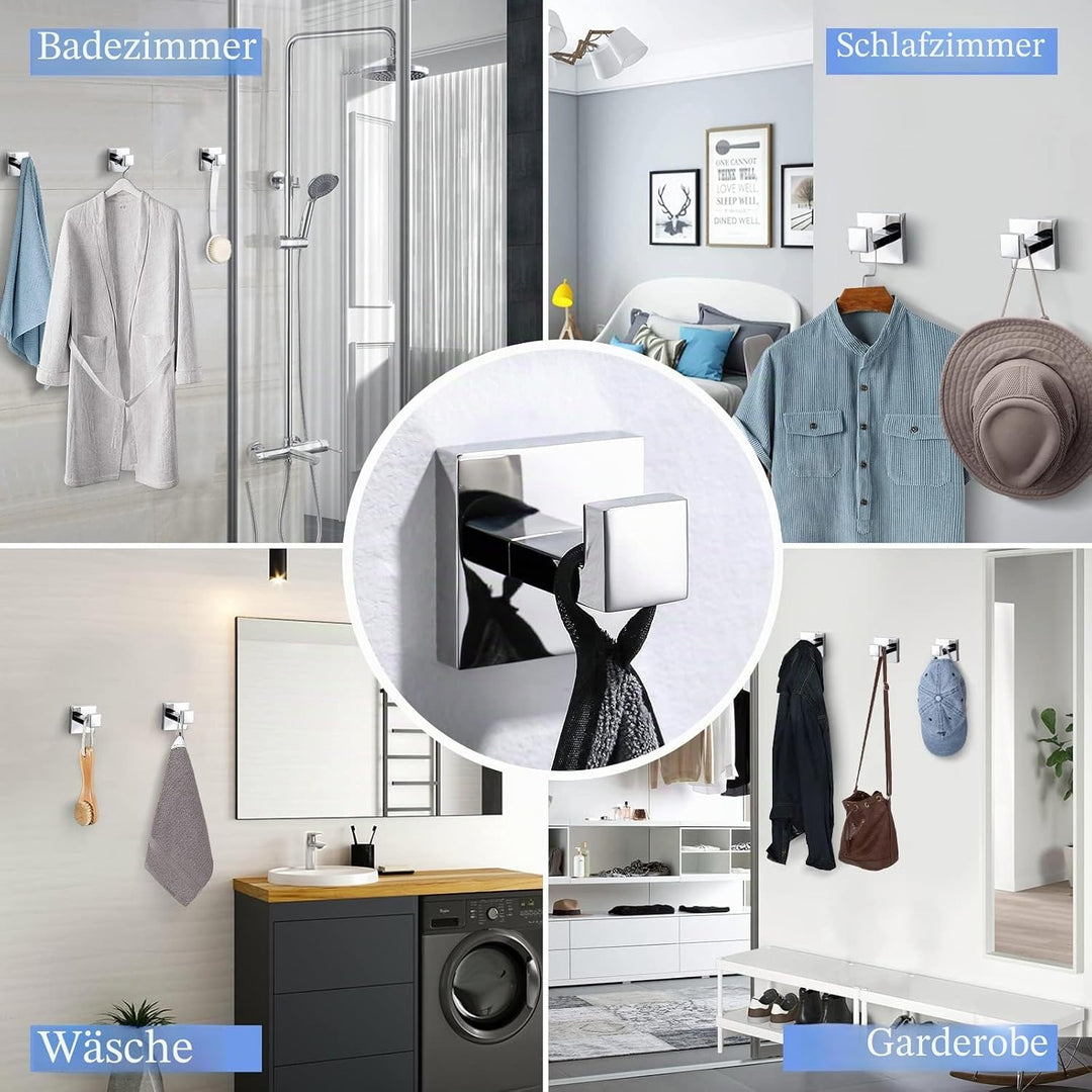 TURS Einzelnen Handtuch/Robe Haken Kleidung Haken Für Badezimmer Küche Edelstahl Wandhalterung 2 Pac