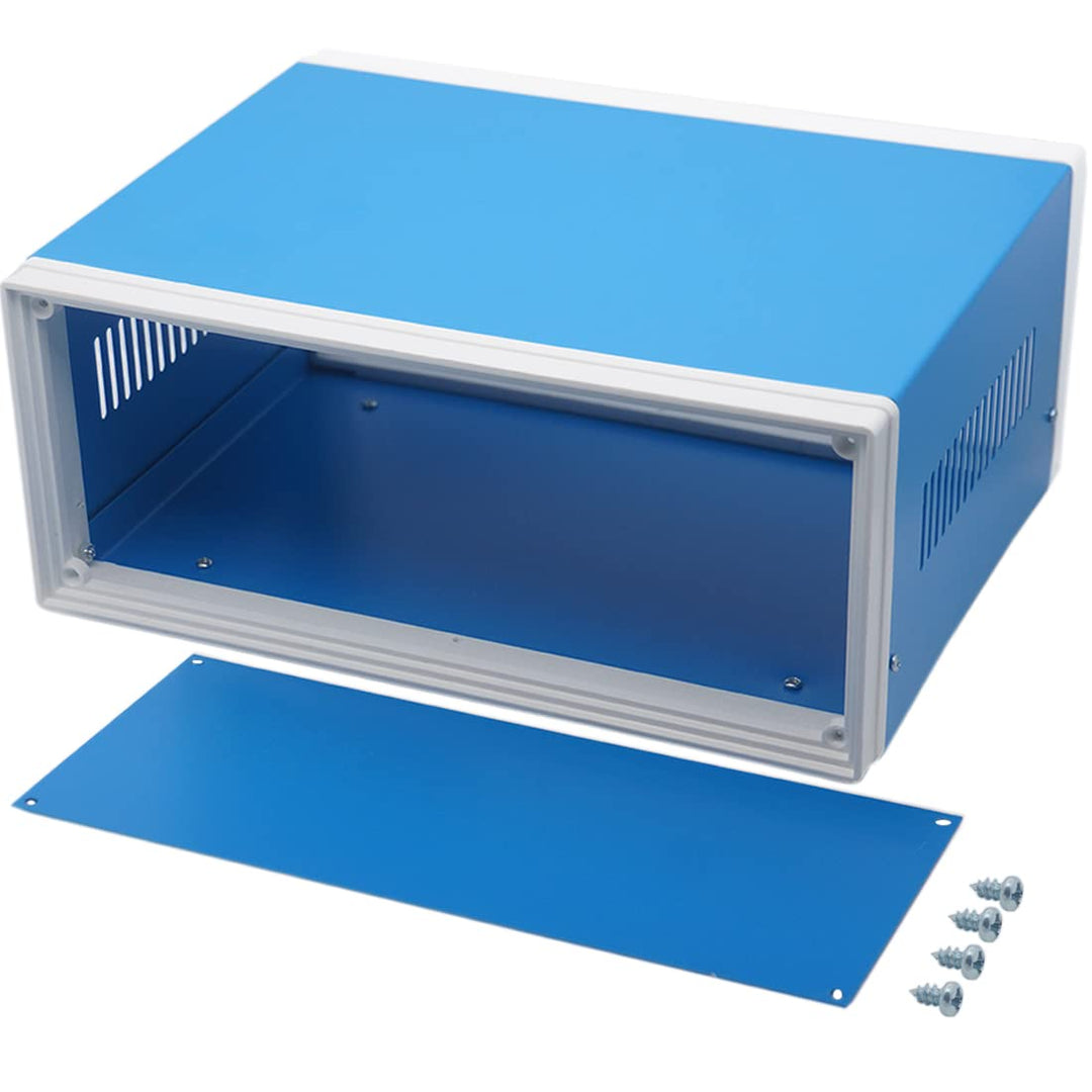 Zulkit Elektronisches Gehäuse, Metall, 320 x 268 x 120 mm, Blau 12.6" x 10.6" x 4.7", 12.6" x 10.6"