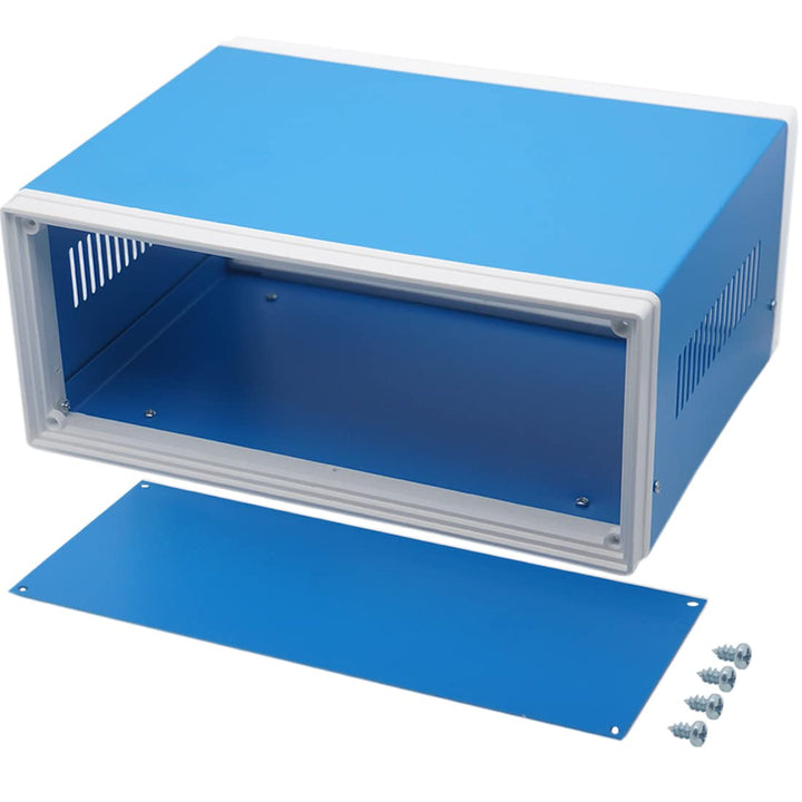 Zulkit Elektronisches Gehäuse, Metall, 320 x 268 x 120 mm, Blau 12.6" x 10.6" x 4.7", 12.6" x 10.6"