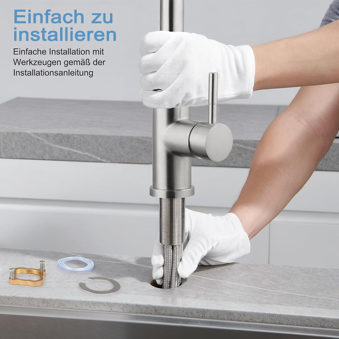 BONADE Wasserhahn Küche, Hochdruck Küchenarmatur mit Herausziehbarer Brause Ausziehbar Armatur, Misc