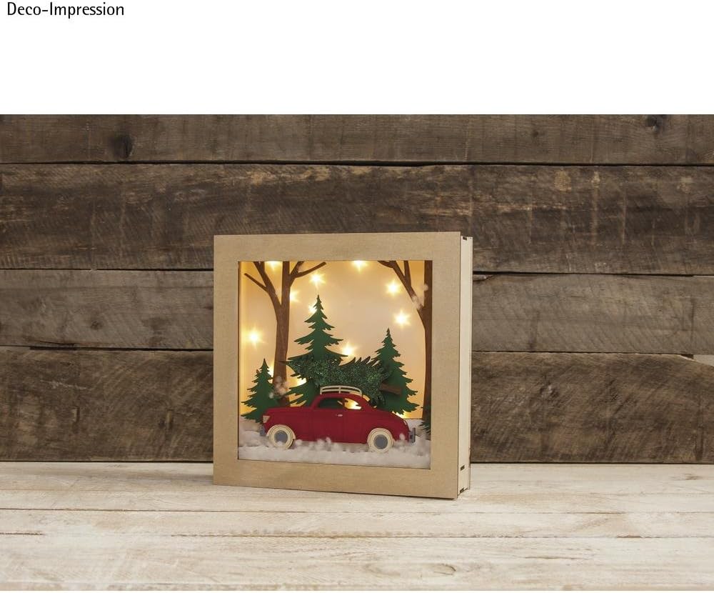 Rayher 46307000 Holzbausatz 3D-Motivrahmen, Auto, FSC100%, Auto