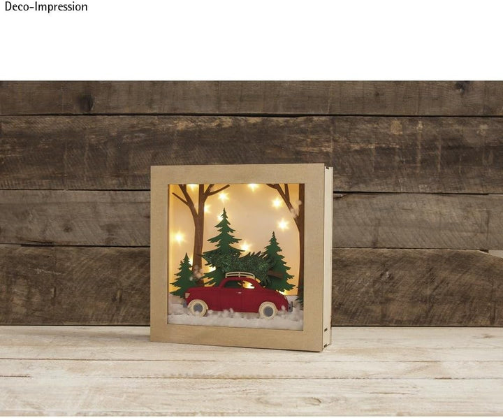Rayher 46307000 Holzbausatz 3D-Motivrahmen, Auto, FSC100%, Auto