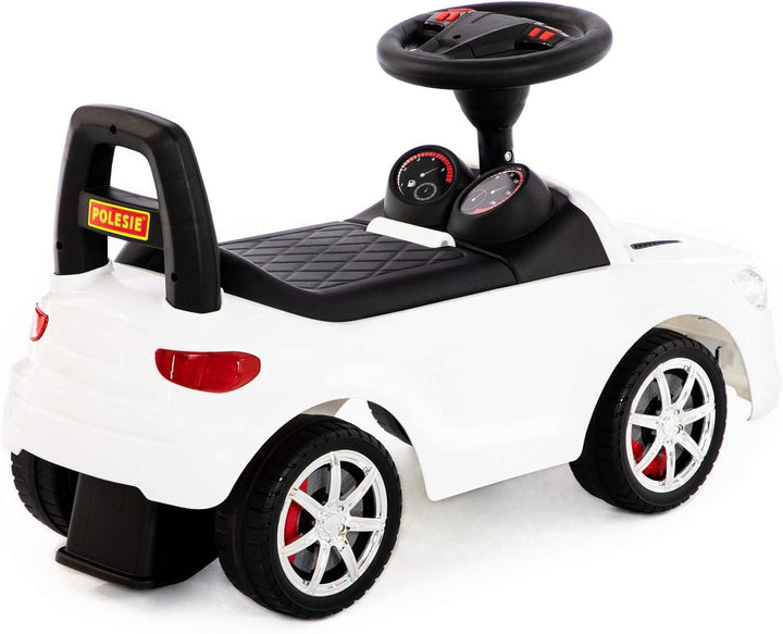 Rutscher Auto weiss Super Car Nr.4 Sound Kinder Rutscherfahrzeug Lauflernhilfe
