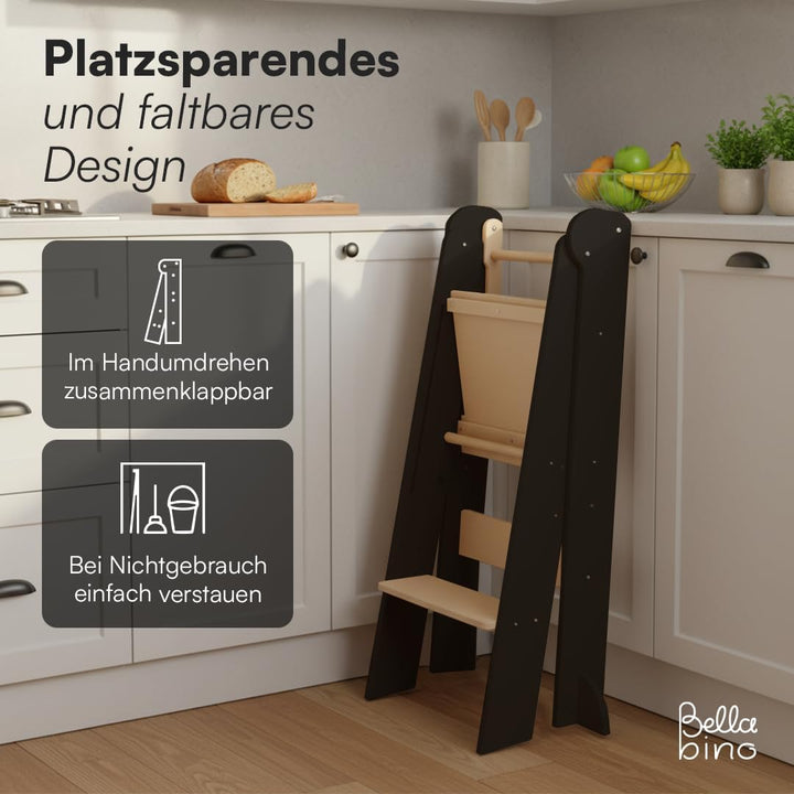 Bellabino Tay Lernturm ab 1 Jahr – Learning Tower 2-Fach höhenverstellbar & klappbar – Lernstuhl in