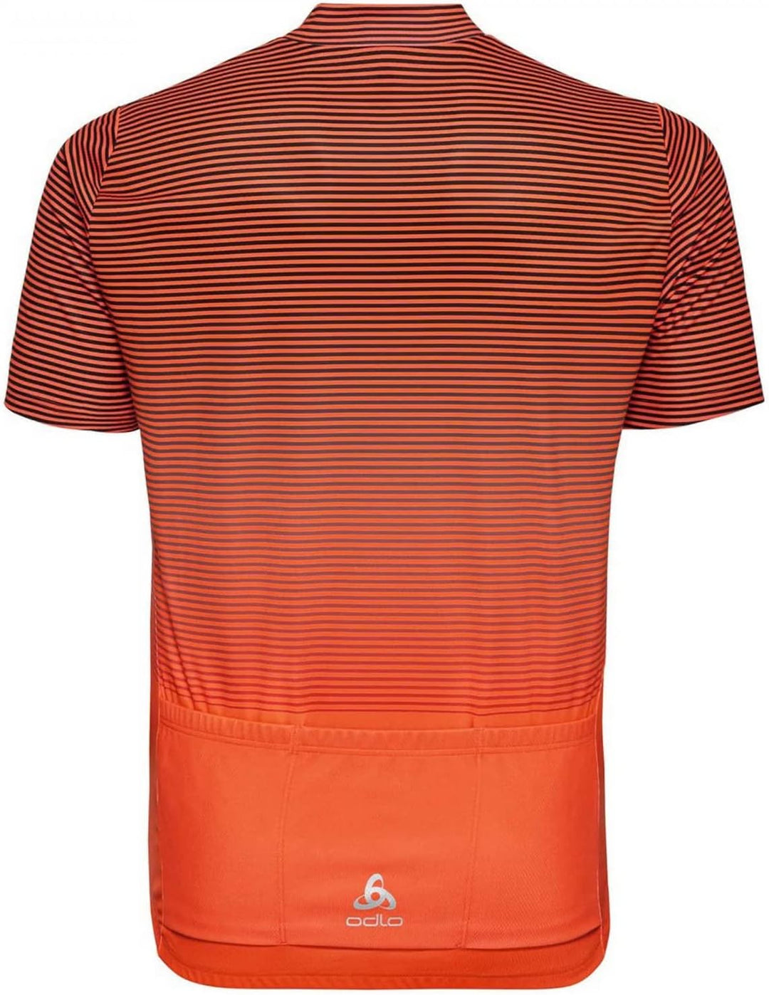 Odlo Herren Essential Print_411952 Radtrikot (1er Pack) M Black - Exuberant Orange, M Black - Exuber
