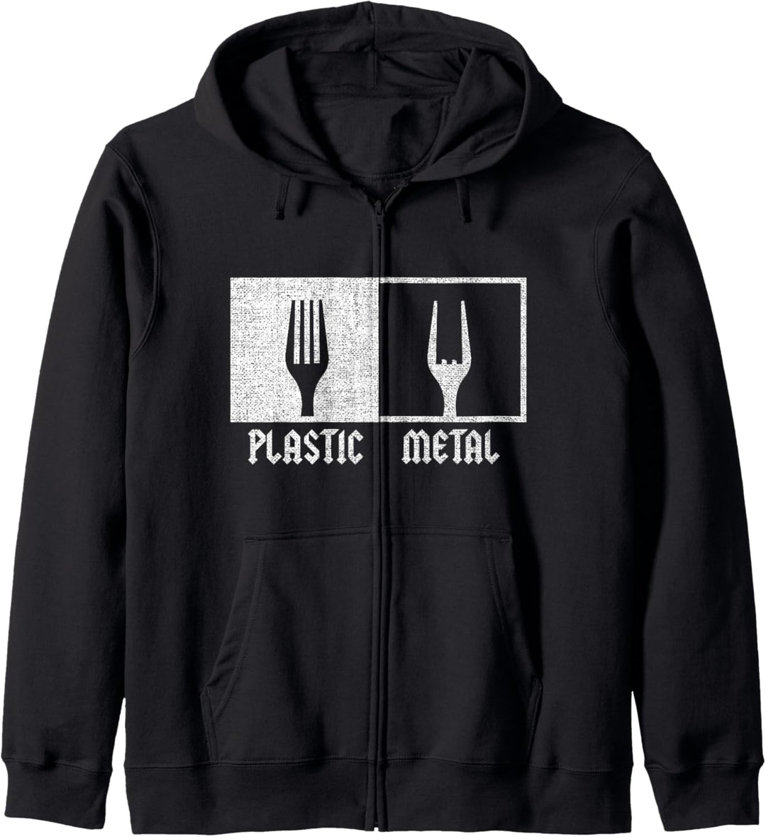 Metal Musik Pommesgabel Für Fans Mit Musikgeschmack Metal Kapuzenjacke