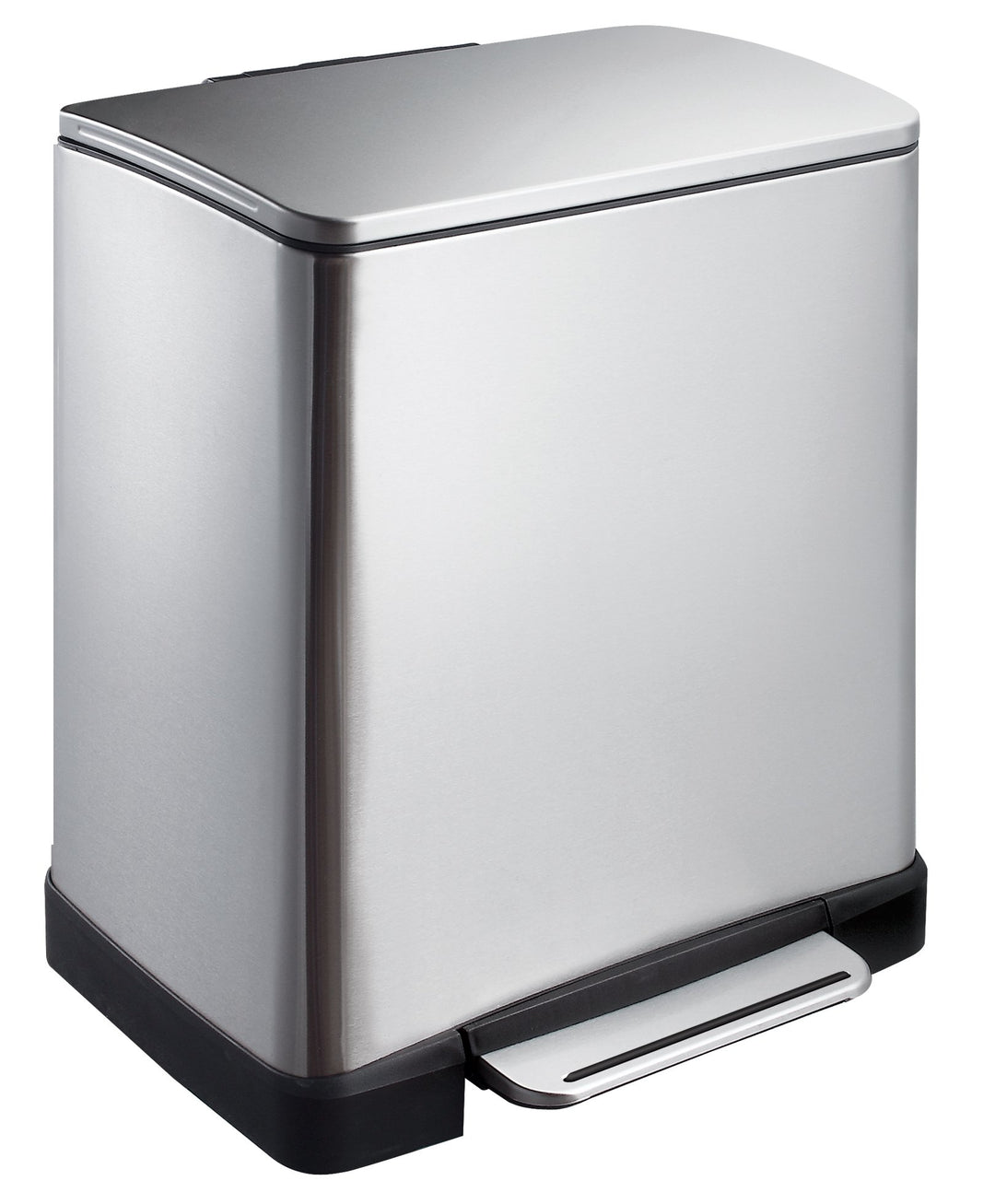 EKO E-Cube Tretmülleimer 10+9L Mülltrenner (32 x 36,6 x 44,5 cm, Dämpfer-System, Fingerabdruck frei,