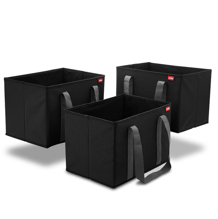achilles 3er Set Einkaufskorb mit verstärktem Boden, Einkaufs-Taschen, Falt-Box, Trage-Korb, Shoppin