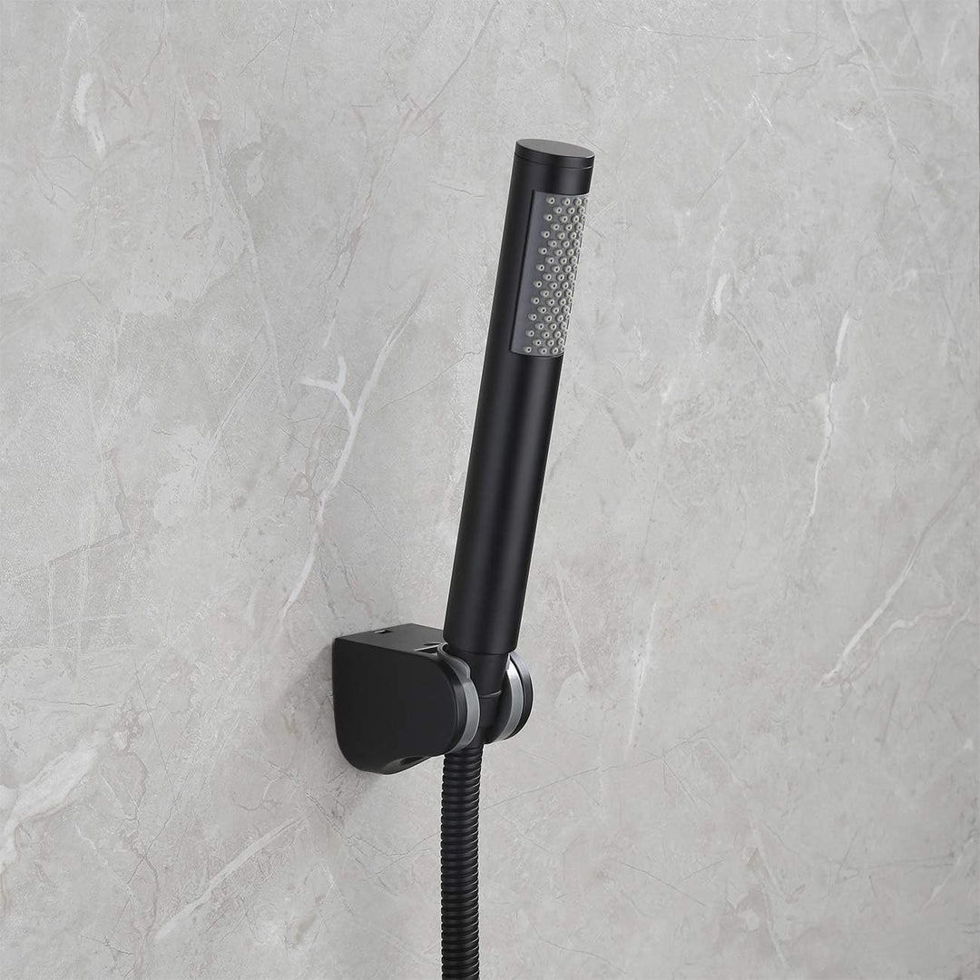 KES Duschkopf Handbrause Edelstahl Duschbrause Bad Brausekopf mit Duschkopfhalterung und Duschschlau
